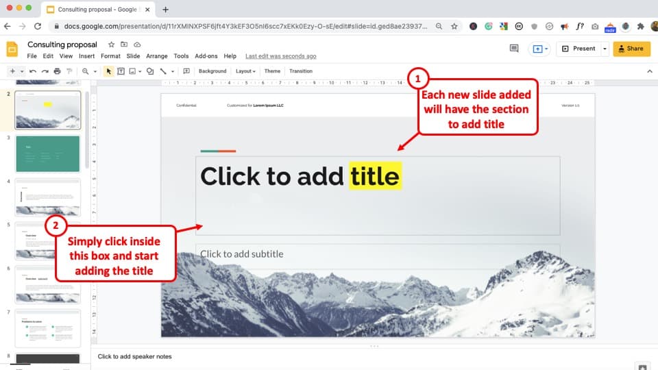 How To Name Each Slide In Google Slides