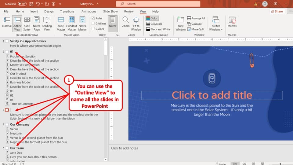 update presentation name in powerpoint