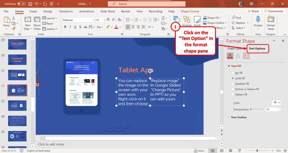 how to make a box into two columns in powerpoint