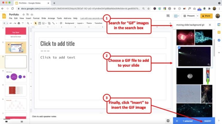 how to change background in google slides