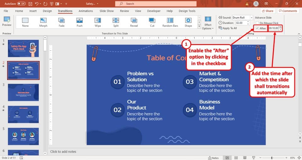 how to powerpoint transitions