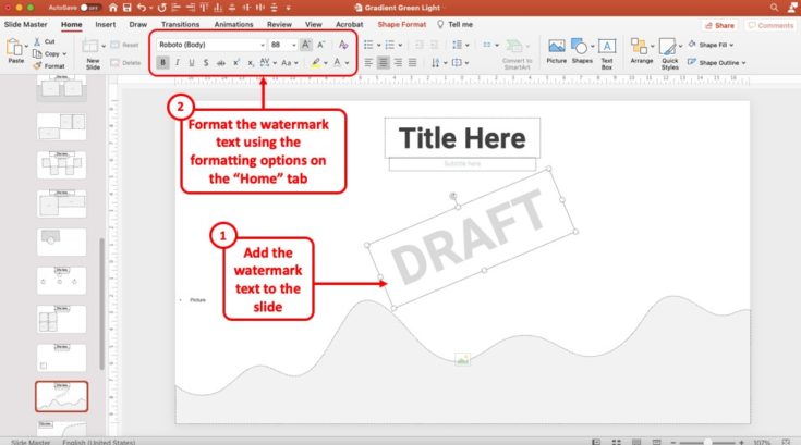 how to remove watermark in powerpoint presentation