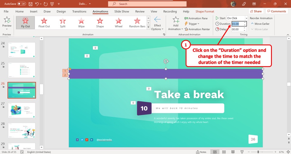 how to set up a timed powerpoint presentation