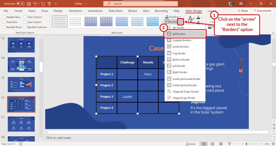 How To Change Table Borders In Powerpoint