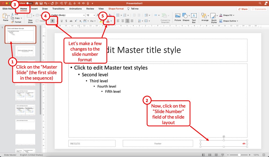 how to add slide numbers to a powerpoint presentation