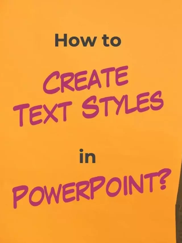 Young Man Amazed and Pointing at How to Create Text Styles in PowerPoint
