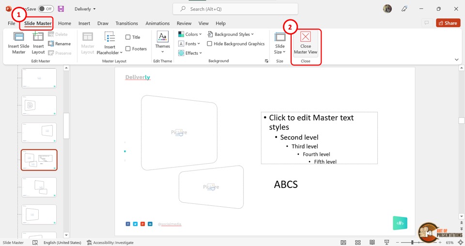 font size for presentation slides