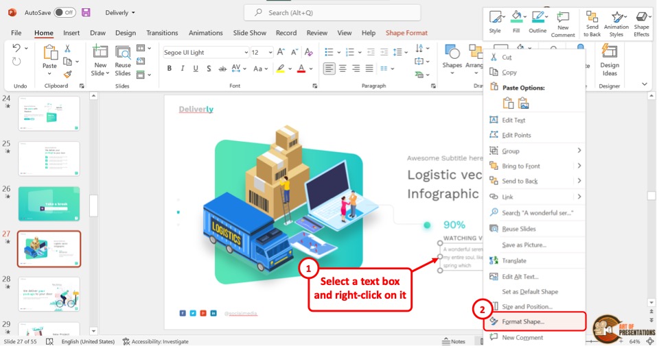 change font for powerpoint presentation