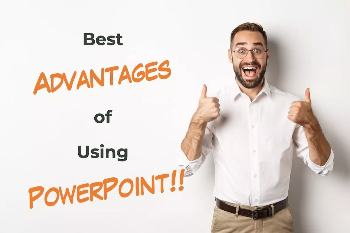 Excited man showing both the thumbs up indicating the Advantages of Using PowerPoint