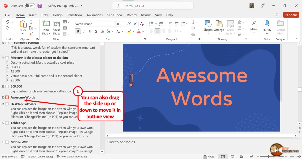 how to write an outline powerpoint presentation