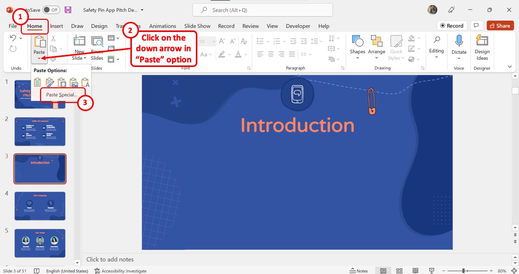 format excel for presentation