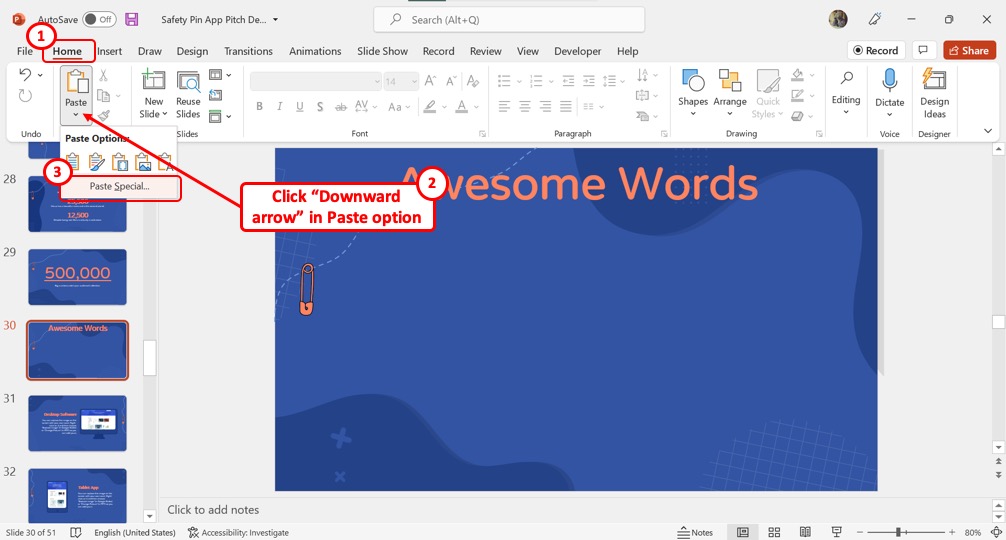 how to make a presentation in excel