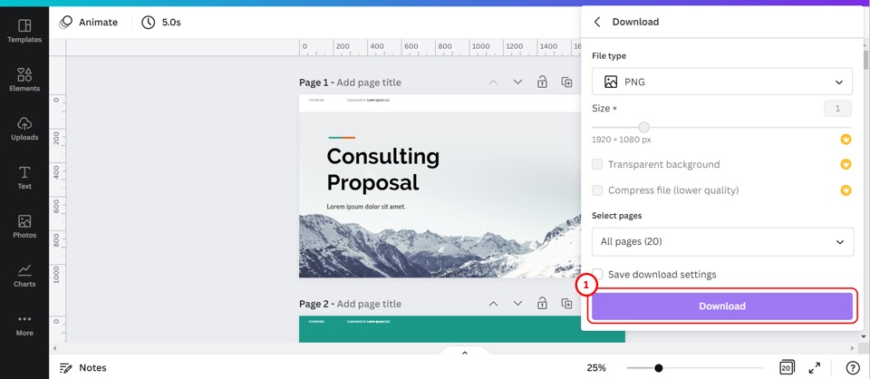 how to save canva presentation in google drive
