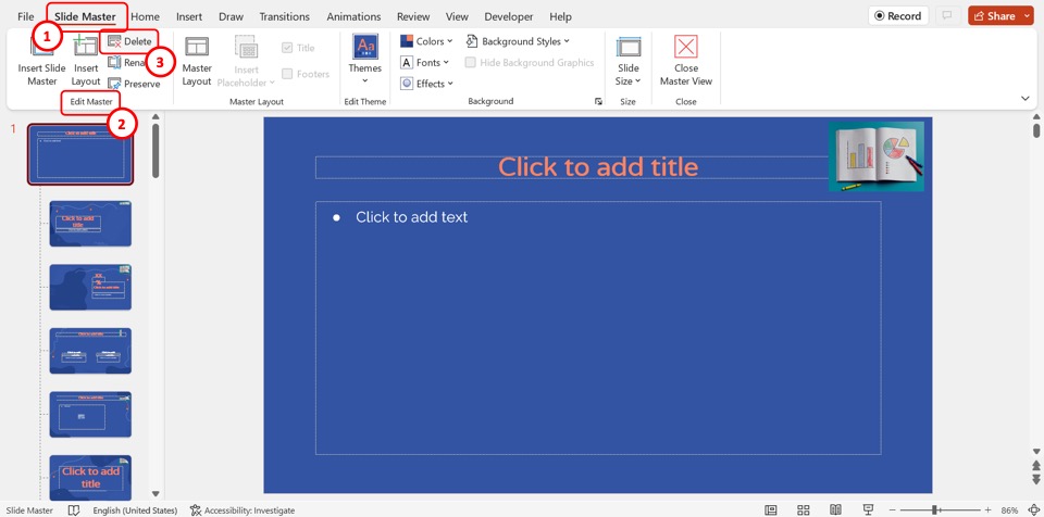 how to delete a presentation in powerpoint