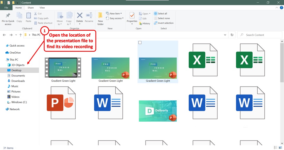 how to save powerpoint presentation with audio